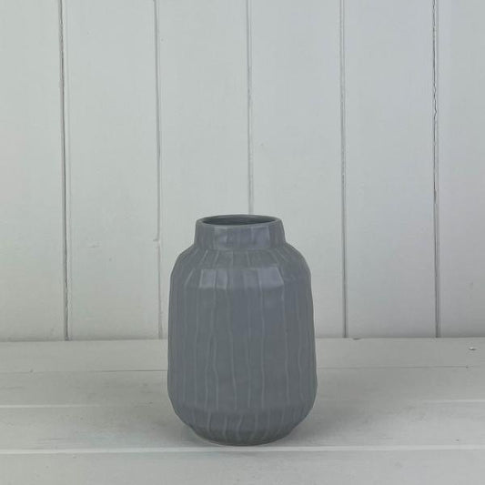 Glazed Pastel Grey Vase