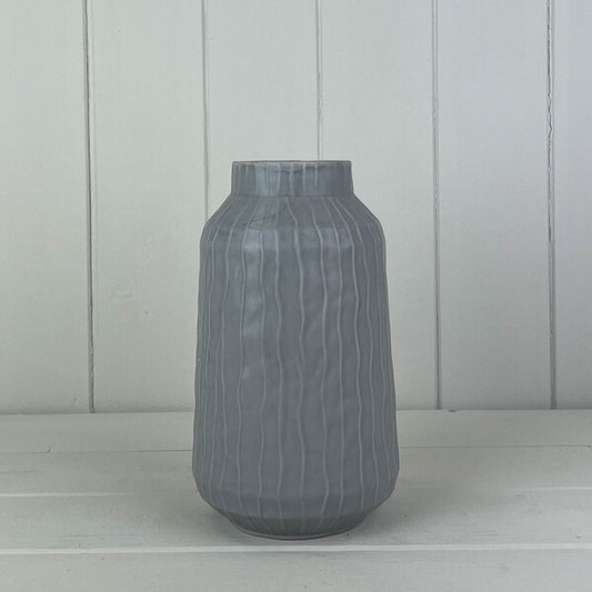 Large Glazed Pastel Grey Vase